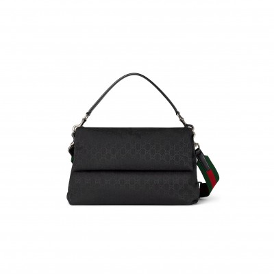 GUCCI MEDIUM GG CROSSBODY BAG WITH WEB ‎821616 (36*25*12cm)